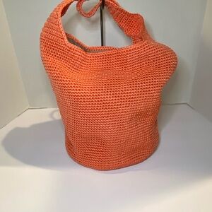 The Sak Orange Knit Hobo Bag